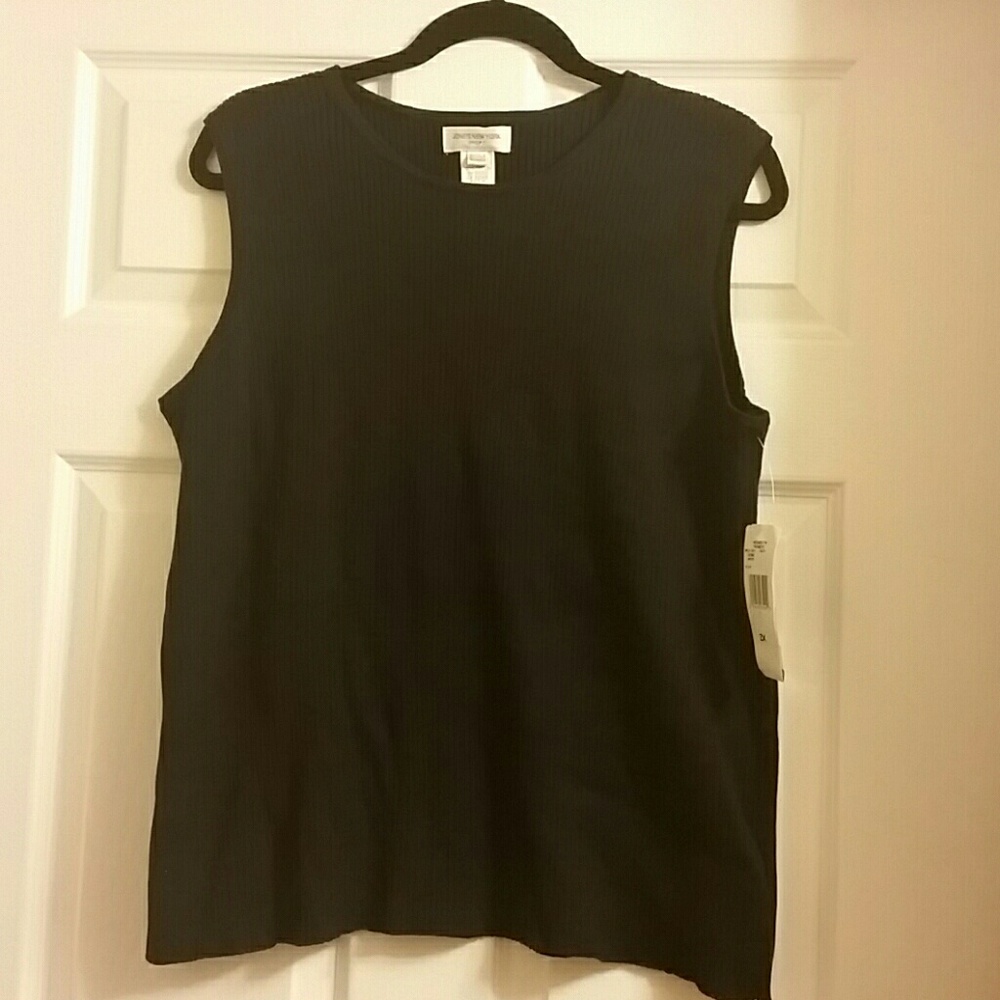 Navy ribbed tank top